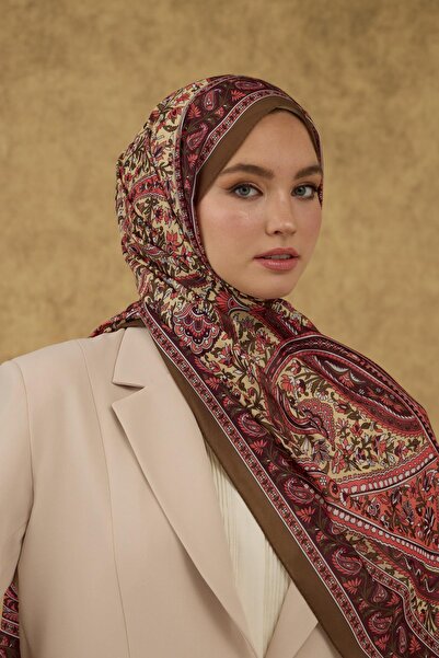 İpekhan İpekhan Μαλακό Σάλι Χακί Δαμάσκηνο 3051-05