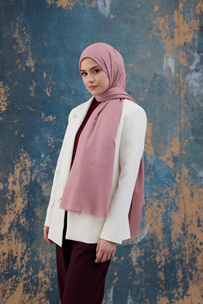 İpekhan Σάλι ζακάρ με ροζ τετράγωνο σχέδιο - 8012-17