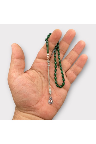 Kt Bilek Boy Beyzi Kesim Ateş Kehribar Tesbih Kaplama Püsküllü