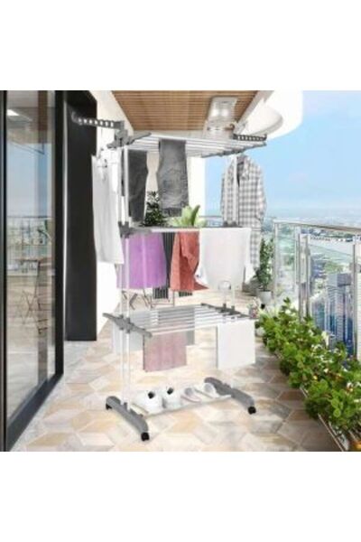 Mercaton Vertical Clothes Dryer, Mercaton, 3 Levels, Foldable, Wheels with Locking System, Capacity 40