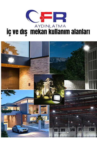 CFR LED AYDNLATMA 400W 50.000 Lümen 6500k Beyaz Işık Beyaz Kasa Led Projektör 1,2,3,4,5,6,8,10-ADET