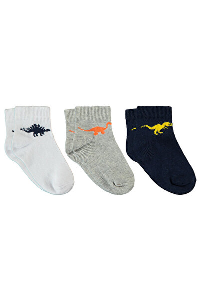 LC Waikiki Rmz Gi̇yi̇m Farkiyla Boys' 3-Piece Booties Socks 2-12 Years Black