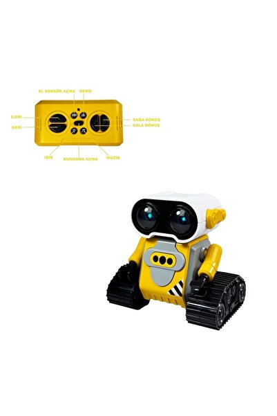 PopŞeker Uzaktan Kumandalı 2.4G Şarjlı El Sensörlüde Kullanabilen Robot-Araba Mavi/Sarı