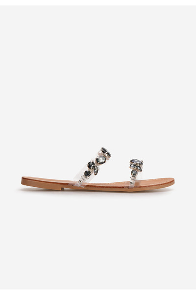 B T Shoes Černé dámské pantofle bez podpatku Lanora