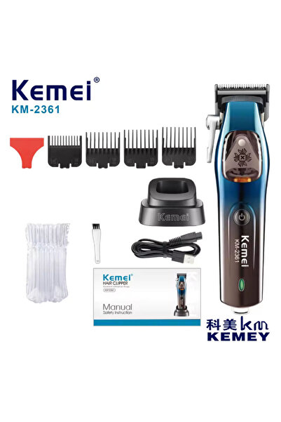 Kemei ماكينة قص الشعر الاحترافية، محرك تعليق مغناطيسي 1000 دورة في الدقيقة، ش...