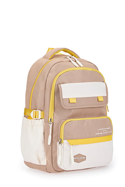 Pierre Cardin 185-1000 Pencil Holders School Bag Water Resistant Multi-Compartment Beige
