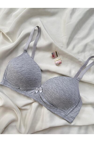 İNKO İÇ GİYİM Cotton Combed Cotton Wire-Free Unpadded Gatherer Bra