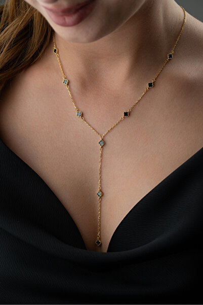 Silvano Jewelry 925 Ayar Gümüş Yonca Y Kolye