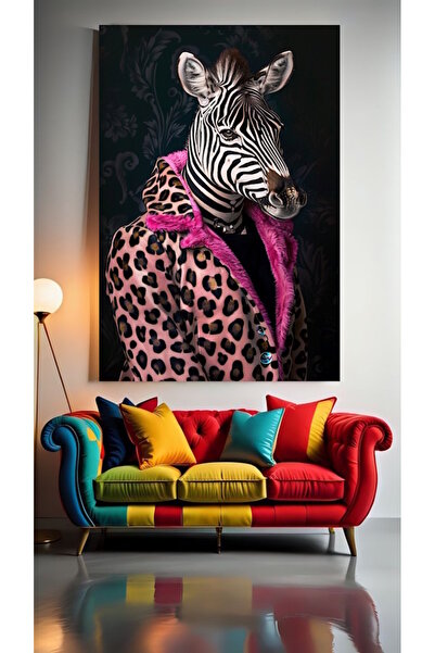 özkacar COOL ZEBRA V1 Ev Duvar Salon Güzellik Salonu Ofis Dükkan Dekarasyon K...