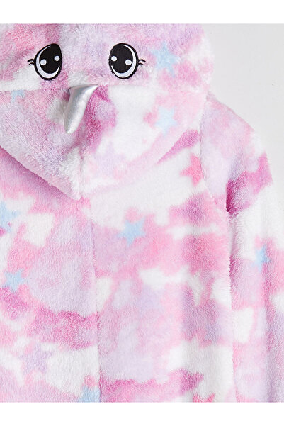 LC Waikiki Kapüşonlu Pelüş Kız Çocuk Uyku Tulumu