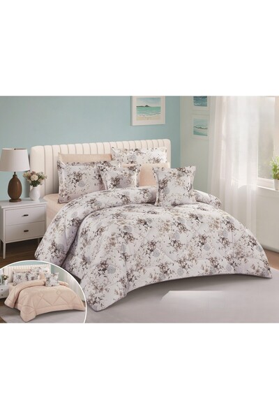 NAJMA Summer printed double bedspread with microfiber filling for a peaceful and comfortable sleep