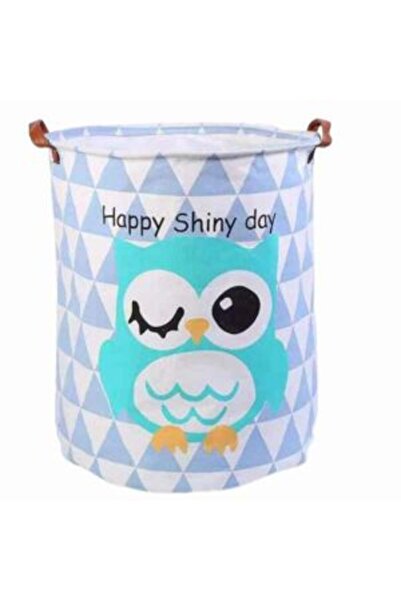 Mercaton Cotton Basket, For Storing Toys or Clothes, Owl Pattern, 35 x 45 cm