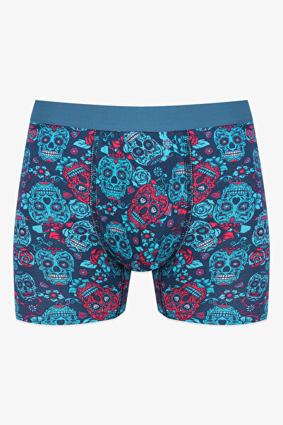 koza iç giyim Men's Single Patterned Cotton Boxers