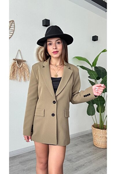 Duruvia boutique Kadın Haki Blazer CEKET