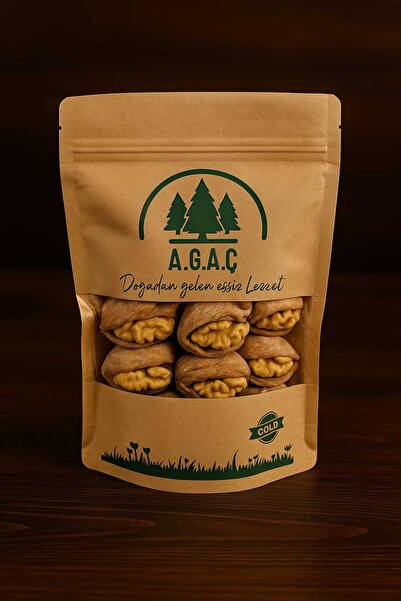 AGAÇ GOLD Ceviz Dolgulu İncir LÜX 100 gr Doğal Kurutulmuş, Koruyucusuz