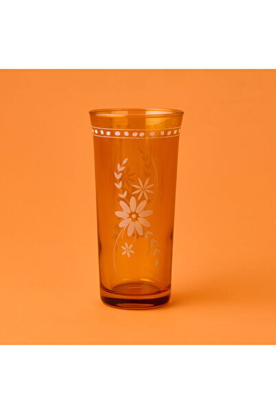 teknotrust Colorful Set of 4 Soft Drink Glasses, Amber, 290 Ml, Stylish and Durable Design