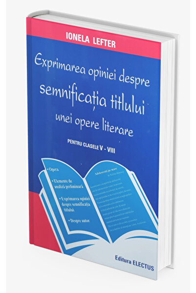 OEM Expressing an opinion about the meaning of the title of a literary work, Ionela Lefter