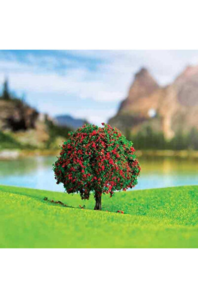 Art Tone Eshel Maket Kırmızı Çiçekli Ağaç 5,5cm 2 Adet Paket