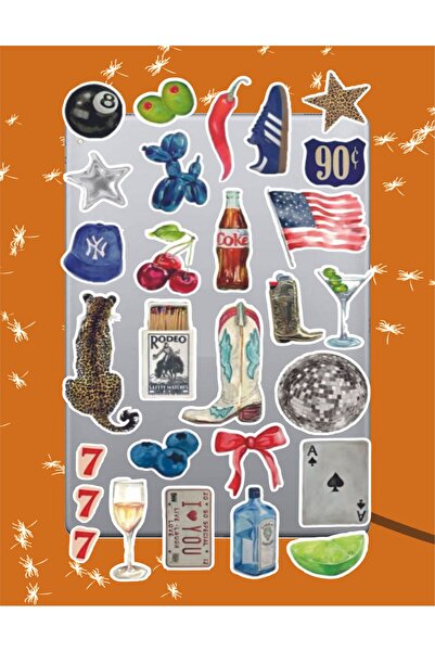 Hediyeni Al مجموعة ملصقات فينتاج ريترو سيري 2 |   مفكرة لابتوب، دفتر ملاحظات،...