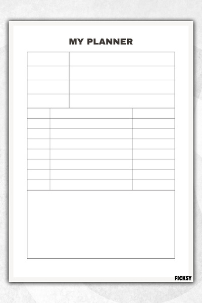 Ficksy مخطط شهري يومي متعدد الأغراض - مقاس A4 - 30 ورقة - مخطط