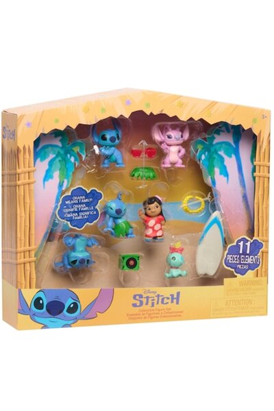 Disney Set 7 mini figurines Stitch - At the Beach