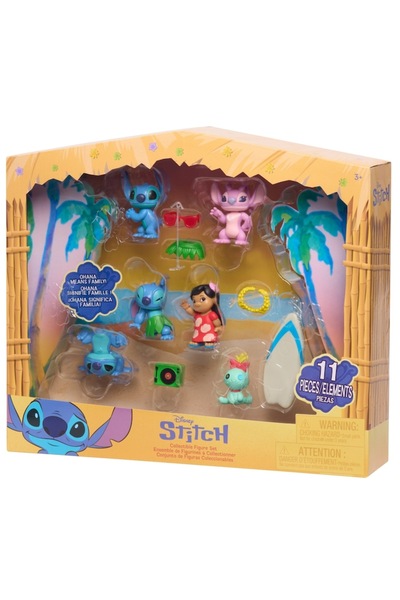 Disney Set 7 mini figurines Stitch - At the Beach