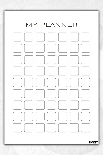 Ficksy مخطط شهري يومي متعدد الأغراض - مقاس A4 - 30 ورقة - مخطط