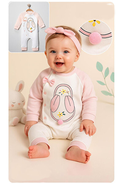 mandalinsbaby Baby girl rabbit jumpsuit