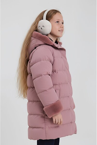 CIVILTIPOLO Girl's 100% Water and Windproof Detachable Hooded Fur-Lined Coat & Jacket