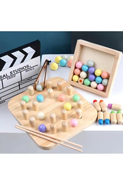 SAMTOYS مجموعة ألعاب الذاكرة والمهارات اليدوية الخشبية - شطرنج الذاكرة