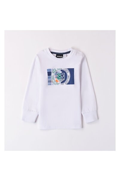 Sarabanda Bluza cu imprimeu pentru baiat, Sarabanda, Alb, 122-128 cm