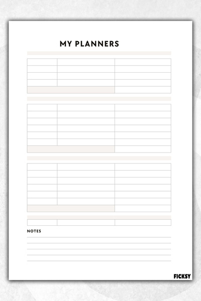 Ficksy مخطط شهري يومي متعدد الأغراض - مقاس A4 - 30 ورقة - مخطط