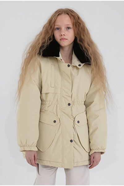 CIVILTIPOLO Girl's 100% Water and Windproof Detachable Hooded Fur-Lined Coat & Jacket