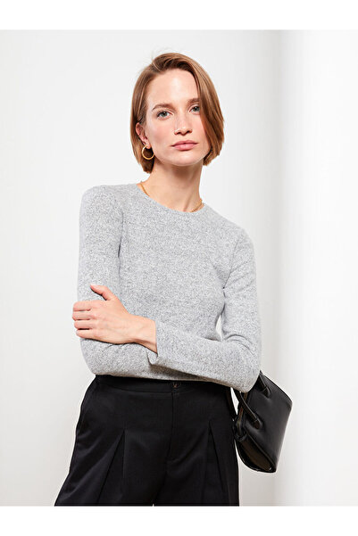 LC Waikiki Gray Crew Neck Women's Bodysuit