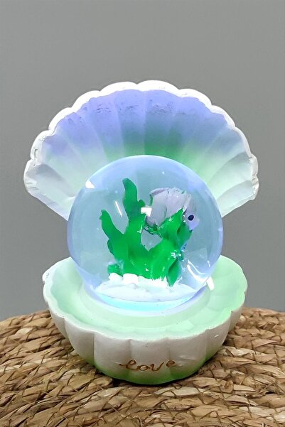 Genel Markalar Balık İstiridye Işıklı Kar Küresi Orta