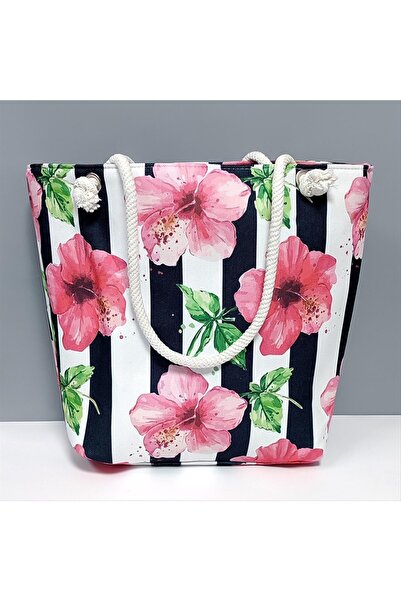 Ronanna Floral Patterned Beach Bag