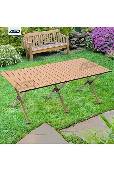 AGD AJD Lightweight Foldable Camping Table, 120 cm, Wide for Picnics and Outdoors