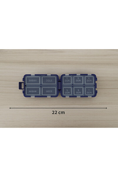 RAJ Hapkabı Ilaç Saklama Kutusu Maxi Haftalık Özet Üretim Mor