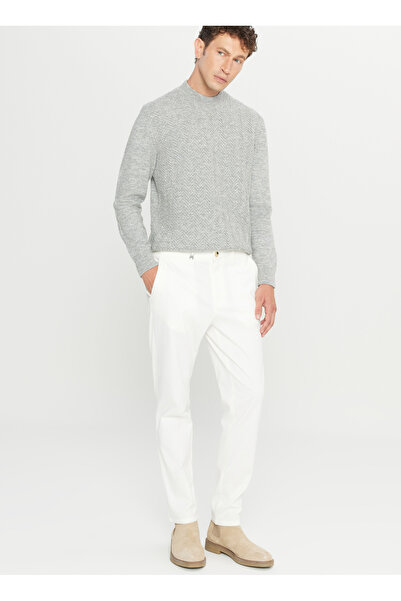 ALTINYILDIZ CLASSICS Normal Bel Normal Paça Slim Fit Ekru Erkek Pantolon ACE001261371_EKR