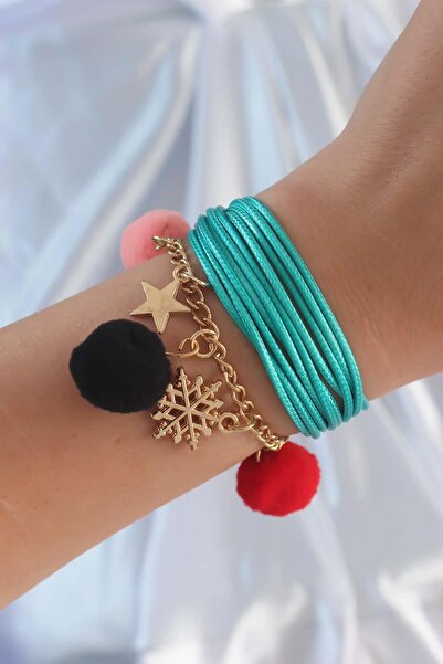 Inure Jewelry سوار متعدد الاستخدامات بتفاصيل سلسلة على شكل ندفة الثلج باللون ...