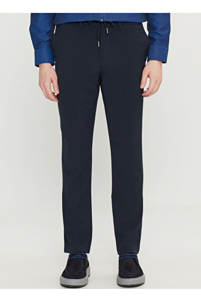 ALTINYILDIZ CLASSICS Bağlamalı Bel Normal Paça Jogger Lacivert Erkek Pantolon ACE001261525_LAC