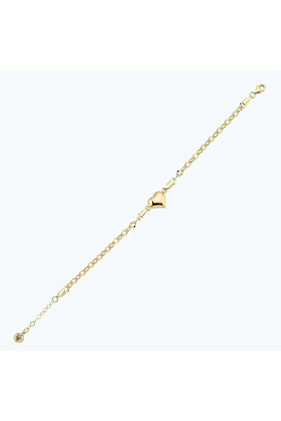 Altınbaş Altın Kalp Zincir Bileklik