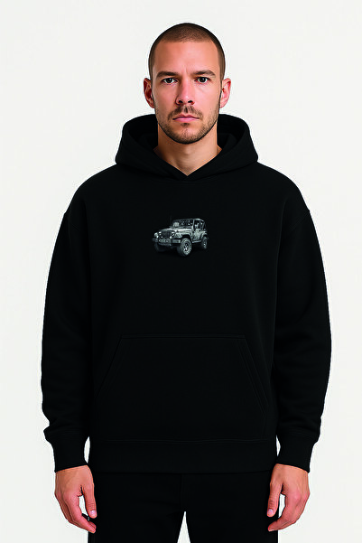 Advantage Hanorac negru cu glugă cu licență Motorsport Racing Design Jip