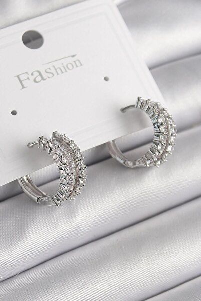 Inure Jewelry حلقة نسائية من الزركون بلون فضي نحاسي للاستخدام اليومي