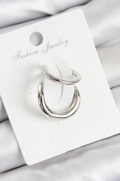 Inure Jewelry حلقة أذن نحاسية موديل فضي اللون للغضروف الأيمن للاستخدام اليومي