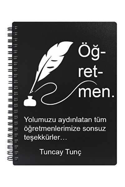 karalar ahşap İSİMLİ AHŞAP DEFTER ÖĞRETMEN TEMALI ŞIK VE ÖZEL TASARIM