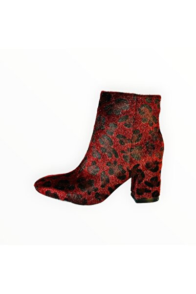 Calvin Klein - Leopard Print Ankle Boots with Faux Fur