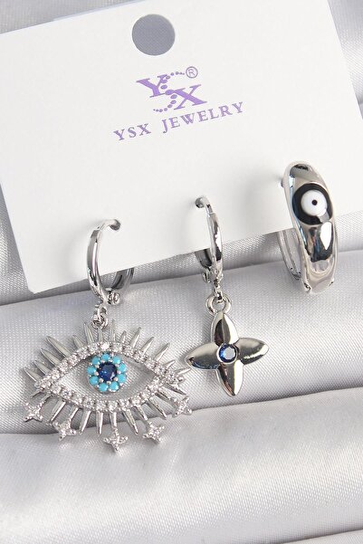 Inure Jewelry النحاس الفضة اللون الزركون حجر العين نموذج عين الشر حبة التفاصي...