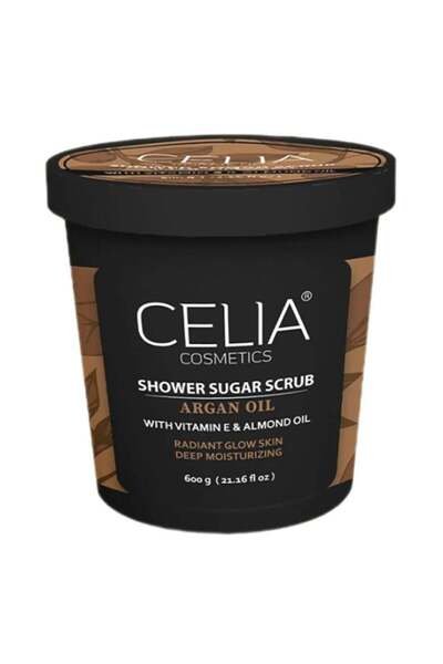 Celia مقشر سيليا للاستحمام بالسكر مع زيت الأرغان ٦٠٠ غرام