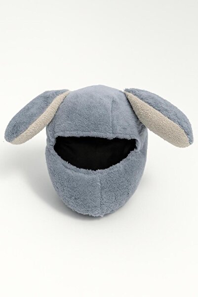 Beta Tavşan Kask Kılıfı, Kask süsü Kulaklı Sevimli Çift Renkli kask motorsiklet peluş kask kılıfı